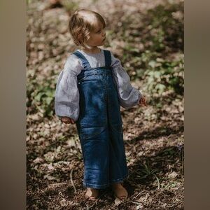 The Simple Folk Denim Wide Leg Overalls